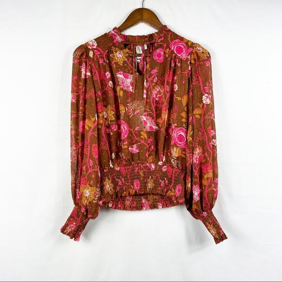 JOIE Long Sleeve Floral Blouse NWT in Size Small - Picture 1 of 4